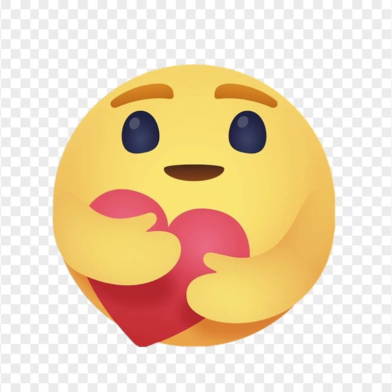 Facebook Care React Emoji Face Hold Red Heart
