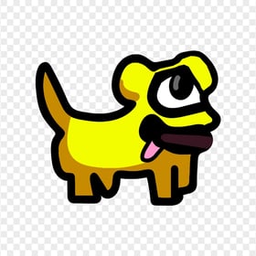 HD Yellow Among Us Dog PNG
