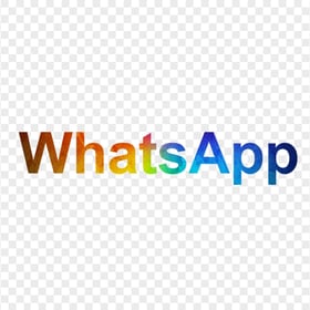 HD WhatsApp Rainbow Multicolor Text Logo PNG