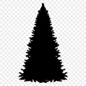 HD Black Real Christmas Tree Clipart Silhouette Shape PNG