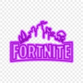 HD Purple Neon Fortnite Battle Royale Logo PNG