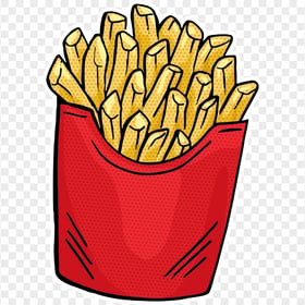 Download HD Pop Art French Fries Cup PNG
