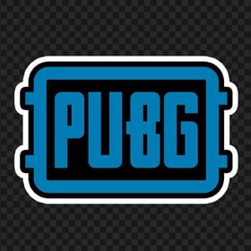 Blue PUBG Logo Stickers