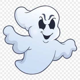 HD Cartoon Halloween Ghost Scary Face PNG