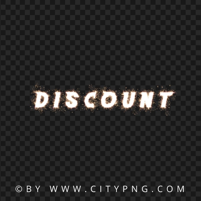 Discount Sparkle Text Logo Sign PNG IMG