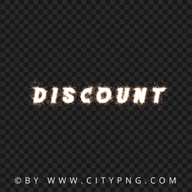 Discount Sparkle Text Logo Sign PNG IMG