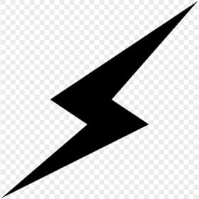 Lightning Thunderbolt Flash Black Icon PNG IMG