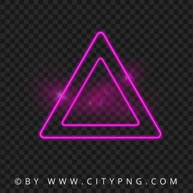 FREE Neon Pink Double Triangle With Flare Effect PNG