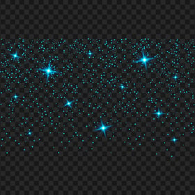 Blue Sparkling Stars Sky Background PNG Image