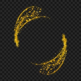 Sparkle Golden Oval Light Stars Abstract Effect HD PNG