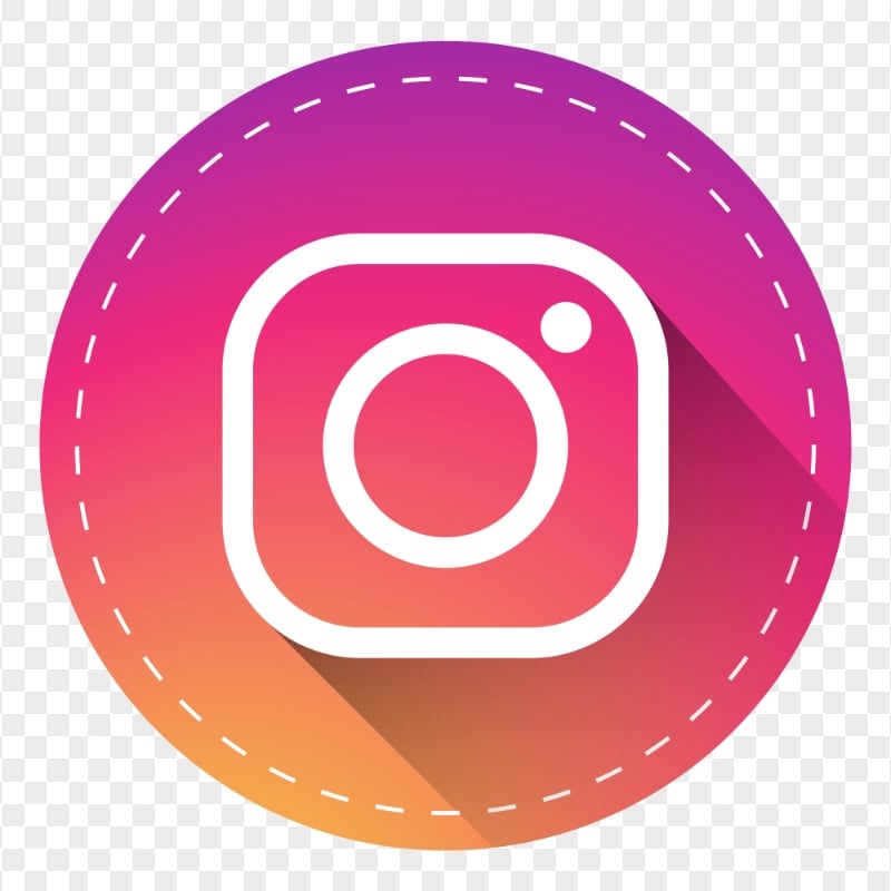Flat Round Vector Instagram Logo Icon