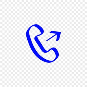 HD Blue Hand Draw Call Phone Icon Transparent PNG