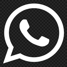 HD White Outline WhatsApp Wa Whats App Logo Icon PNG