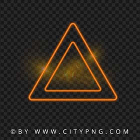 Neon Double Orange Triangle With Flare Effect PNG