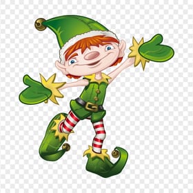 HD Vector Cartoon Elf Christmas Character PNG