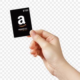 Woman Hand Hold Amazon 100 Dollar Gift Card