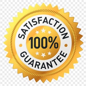 Gold Satisfaction Guarantee Badge Sign Logo HD PNG