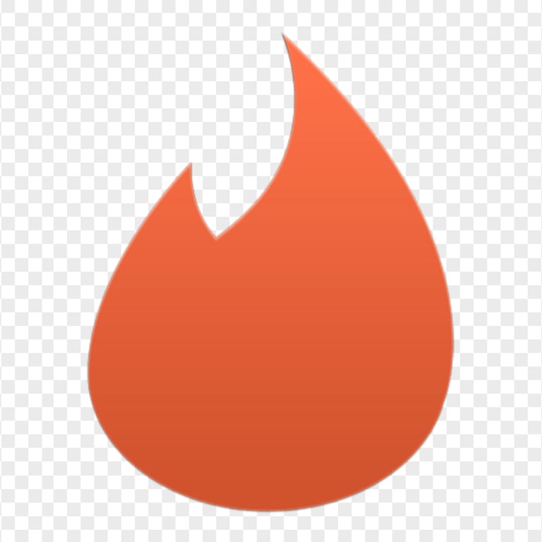 Old Tinder Orange Sign Symbol Logo Flame Icon