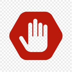 HD Outline Hand Stop Silhouette On Flat Road Stop Sign PNG