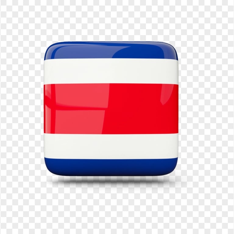 PNG Costa Rica Square Glossy Flag Icon