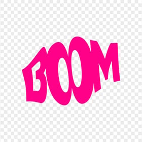 HD Pink Boom Word Text PNG