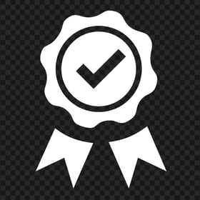 Quality Control Certified White Medal Icon Transparent PNG