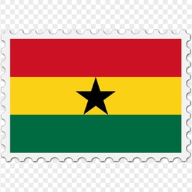 HD Ghana Ghanaian Flag Postage Stamp PNG