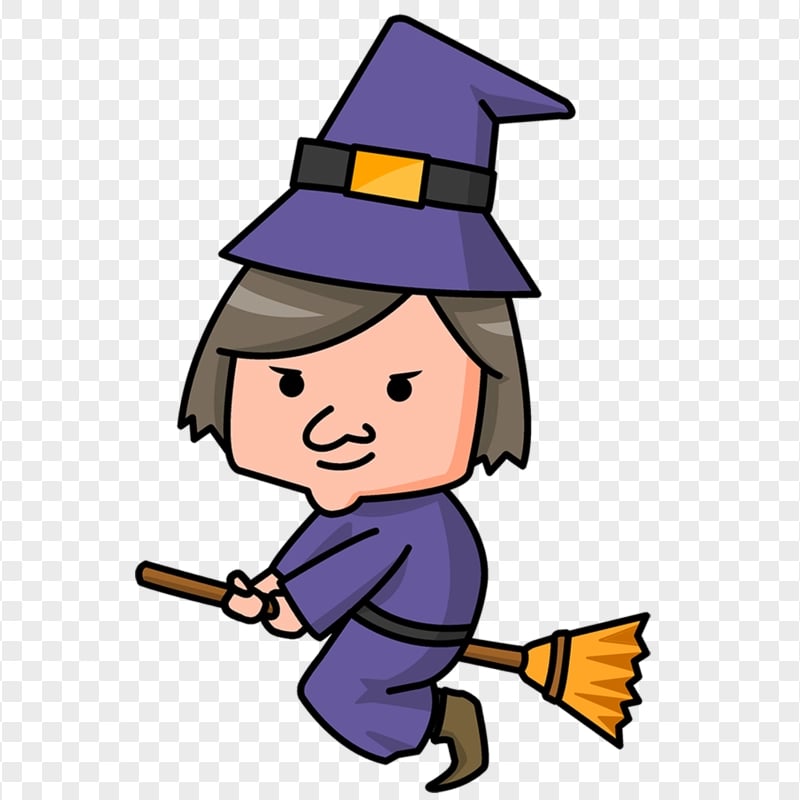 HD Halloween Clipart Cartoon Witch Character PNG
