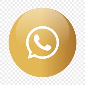 HD Round Golden Gold Whatsapp Icon PNG