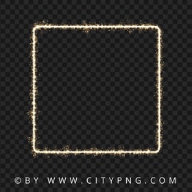 Sparkle Square Frame Fireworks Effect HD PNG