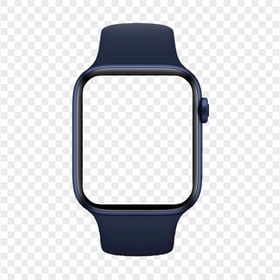 HD Blue Apple Watch Series 6 Mockup PNG