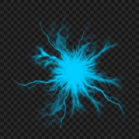 HD Blue Energy Anime Electric Lighting Effect PNG