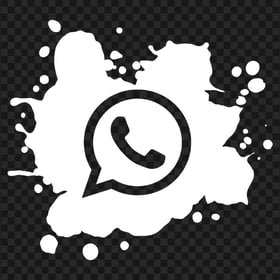 HD Paint Splash White Outline Whatsapp Wa Whats App Icon PNG