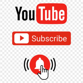 Youtube Logo And Subscribe Bell Buttons