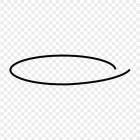 HD PNG Black Marker Sketch Oval Circle