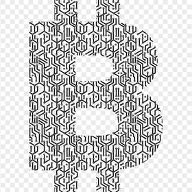 HD B Bitcoin Letter Logo Icon PNG