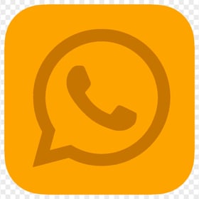 HD Orange Whatsapp Wa Whats App Square Logo Icon PNG