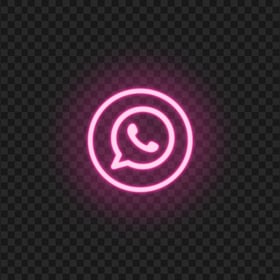 HD Pink Neon Light Whatsapp Wa Round Circle Logo Icon PNG
