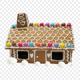 Christmas Gingerbread House Decorated Cake Food PNG