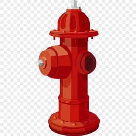 HD Red Fire Hydrant Vector Illustration PNG