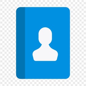 HD Address, Contacts Book Blue Icon PNG