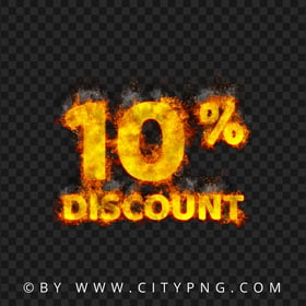 Discount 10 Percent Off Fire Flames HD PNG