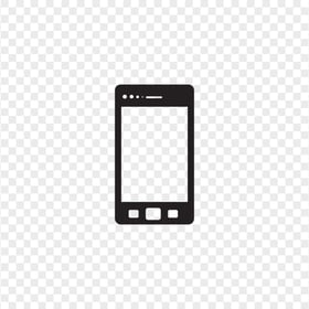 HD Black Mobile Icon Transparent PNG