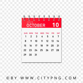 October 2023 Graphic Calendar Image PNG