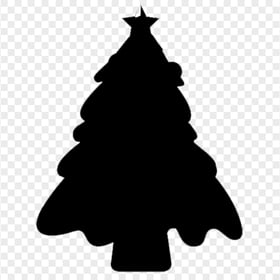 HD Black Christmas Tree Shape Silhouette Icon PNG