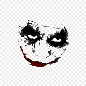 Face Silhouette Of Joker With Red Mouth