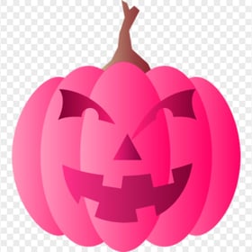 Monster Pink Pumpkin Jack O Lantern Illustration