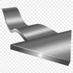 HD Silver 3D Arrow Transparent PNG