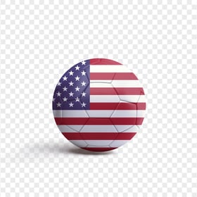 Soccer Ball With USA America Flag HD PNG