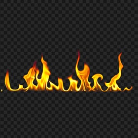 FREE Realistic Fire Flames Border Line PNG